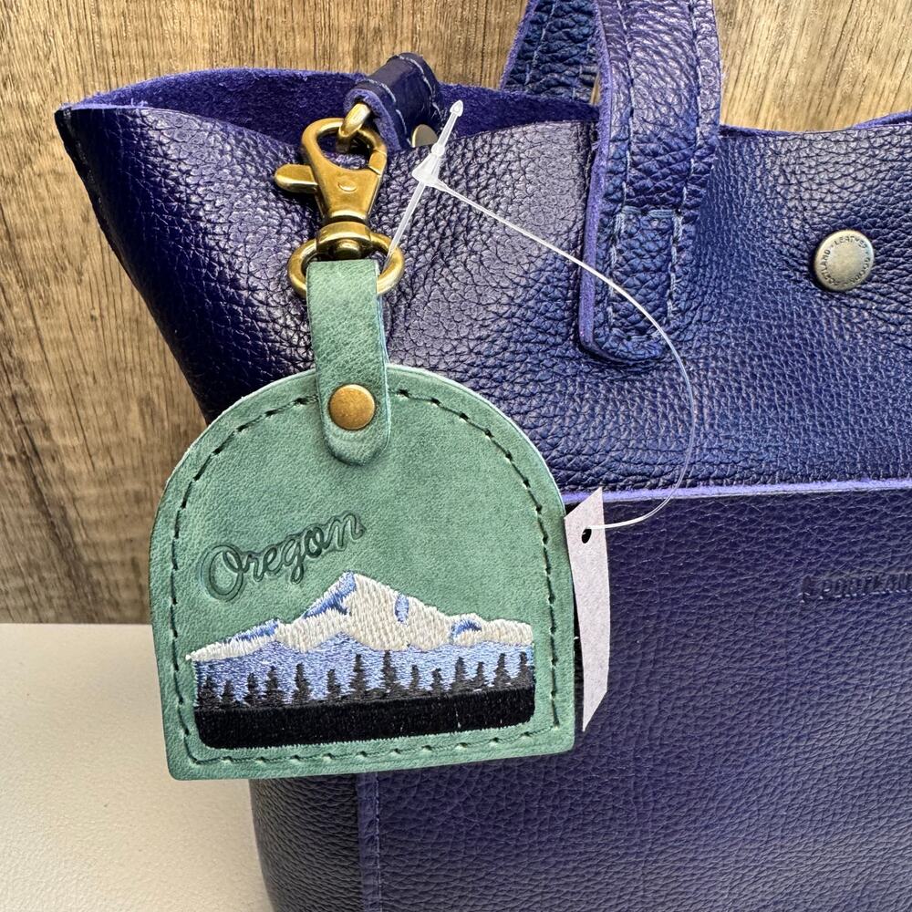 Portland Leather Oregon Charm CUCUMBER FAST SHIP MOUNTAIN Bag Charm Pacific NW